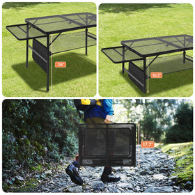 Pnbfhn folding grill compact folded size fits car trunk or RV.