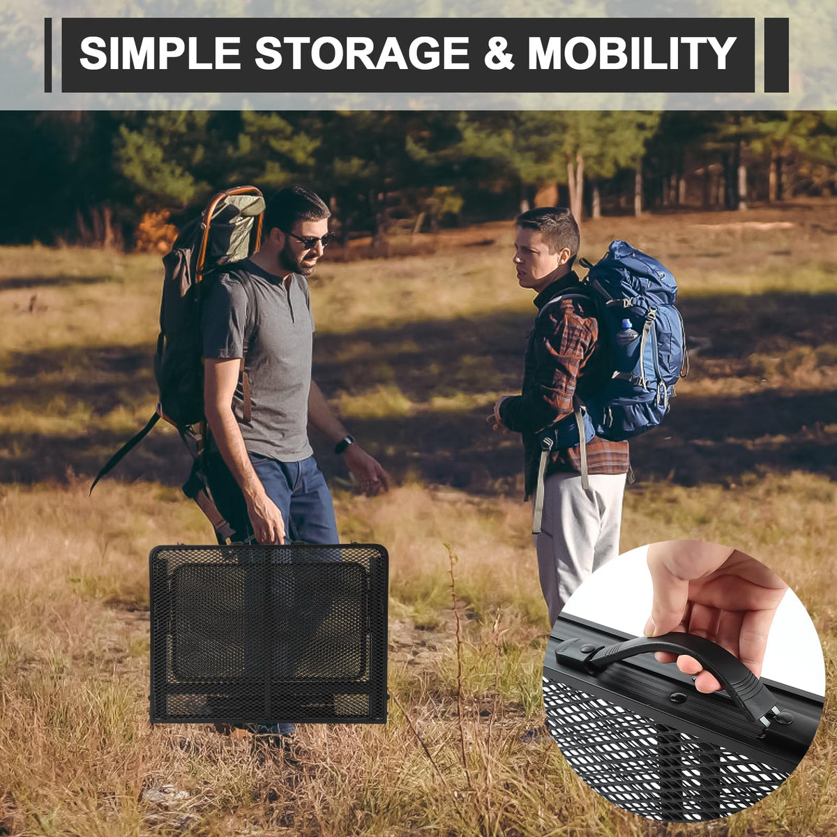 Pnbfhn folding grill hexagonal-tube sturdy frame ensures stability.