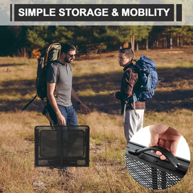 Pnbfhn folding grill hexagonal-tube sturdy frame ensures stability.