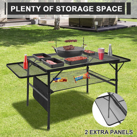 Pnbfhn folding grill waterproof coating resists water and heat.