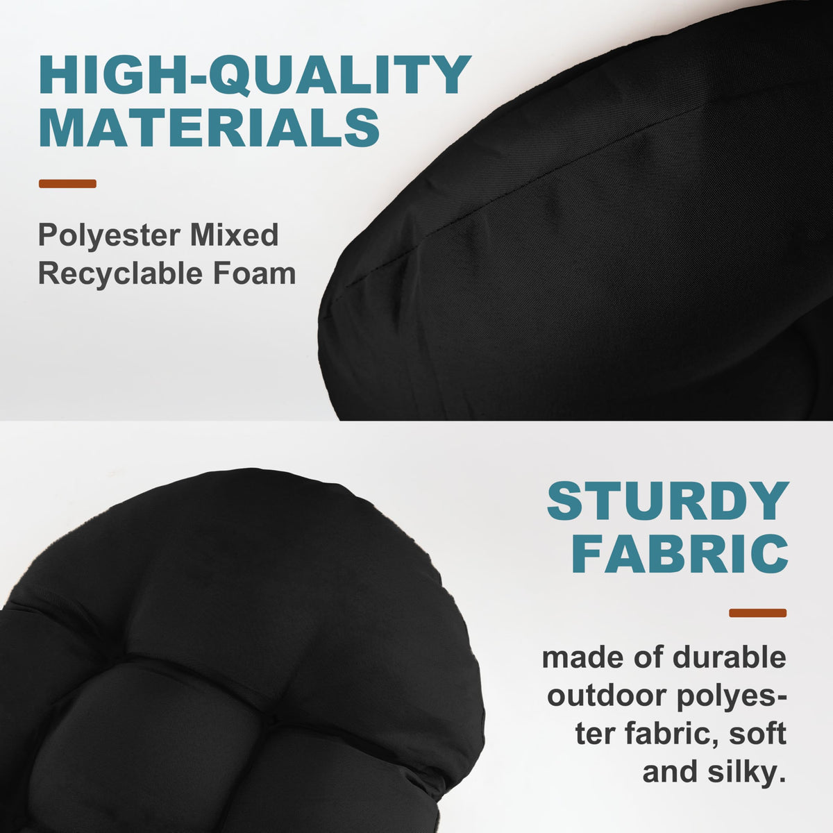 PNP HWJIAJU cushion measures 44 by 19.4 by 4 inches.