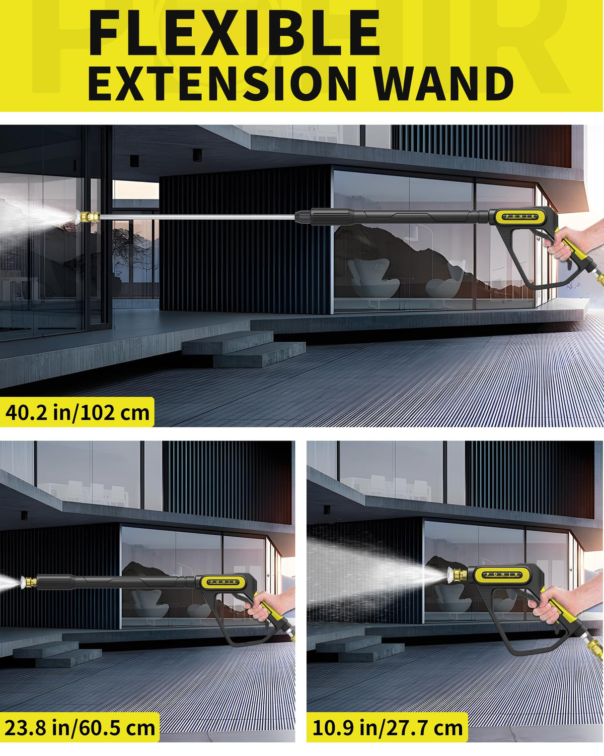 POHIR swivel quick connect enables smooth hose movement during cleaning