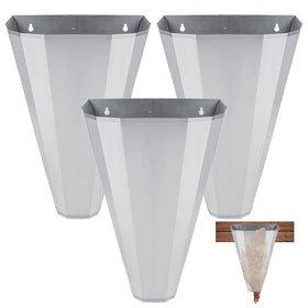 Poabalyee poultry cone side view shows safe restraint for birds under 8 lb