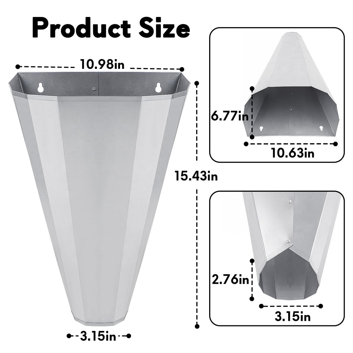 Poabalyee medium cone top view demonstrates stable mounting potential