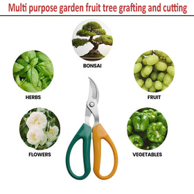 Pobowlgarls garden scissors anti-slip grip minimizes slips during pruning.