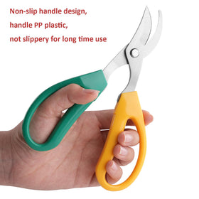 Pobowlgarls garden scissors ergonomic handle provides comfortable grip during long sessions.