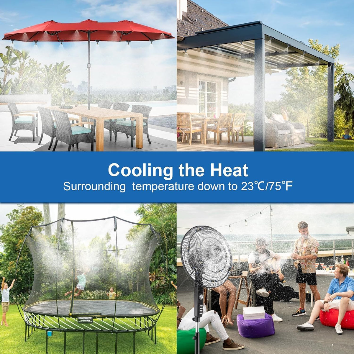 Pocket Panda brass misting nozzles for durable outdoor cooling
