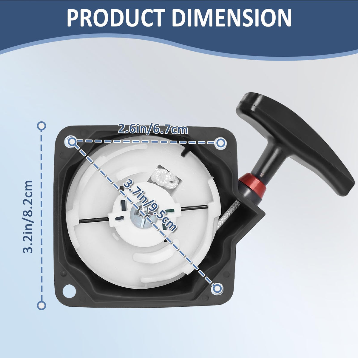 Podoy 63022 recoil pull starter on E43WC supports reliable starts outdoors