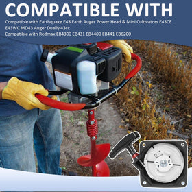 Podoy 63022 recoil pull starter with MD43 dethatcher improves setup