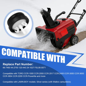 Podoy 667460 primer bulb in-use on snowblower carburetor.