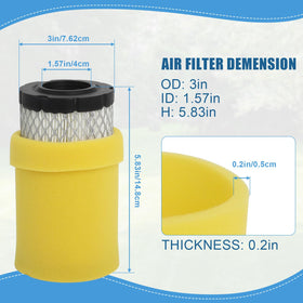 Podoy 793569 air filter Intek compatibility; fits multiple brands for flexible mower care