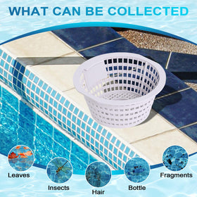 Podoy 8928 skimmer basket mesh close-up reveals deep-weave filtration design