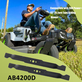 Podoy AB4200D mulching blades close-up show robust steel construction.