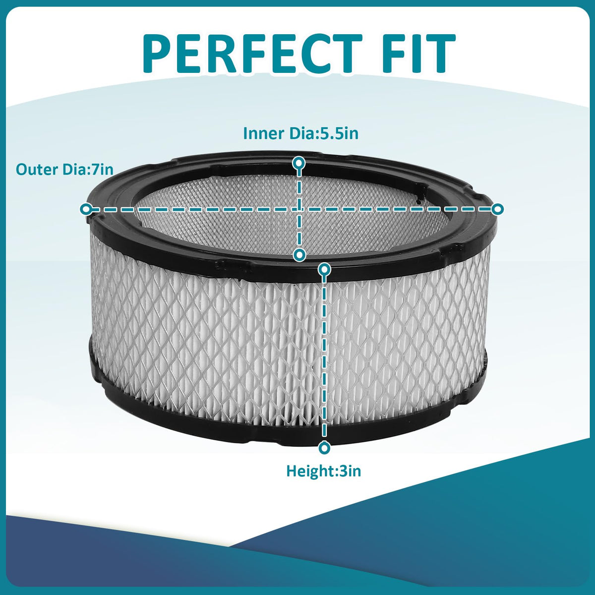 Podoy air filter dimensions and fit verification