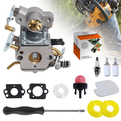 Podoy carburetor rebuild kit package for Poulan Pro and Craftsman saws.