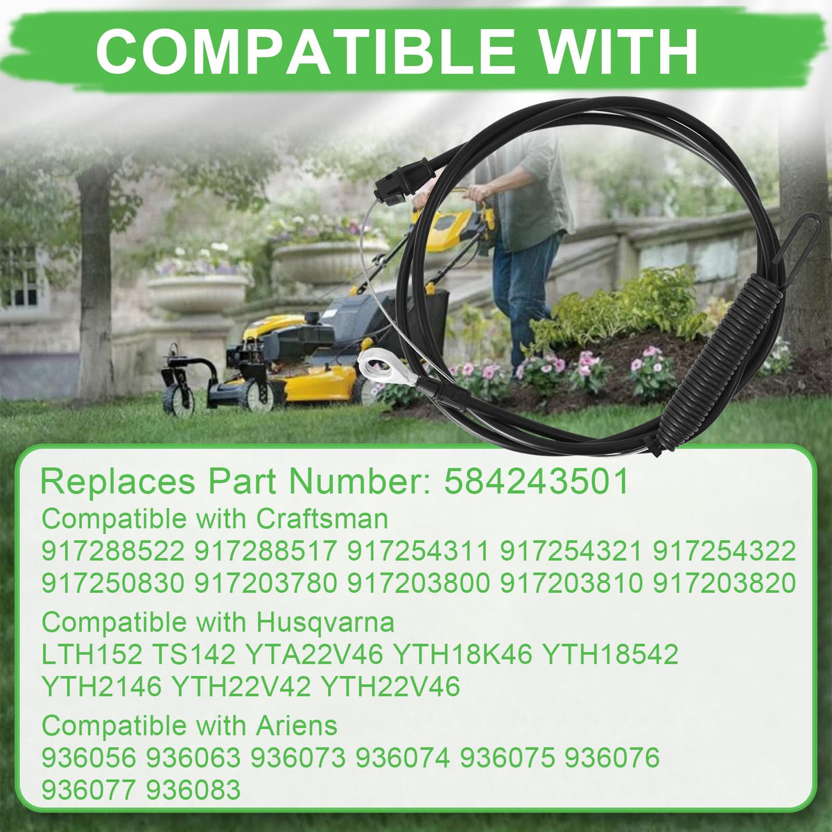 Podoy packaging image showing 584243501 clutch cable included