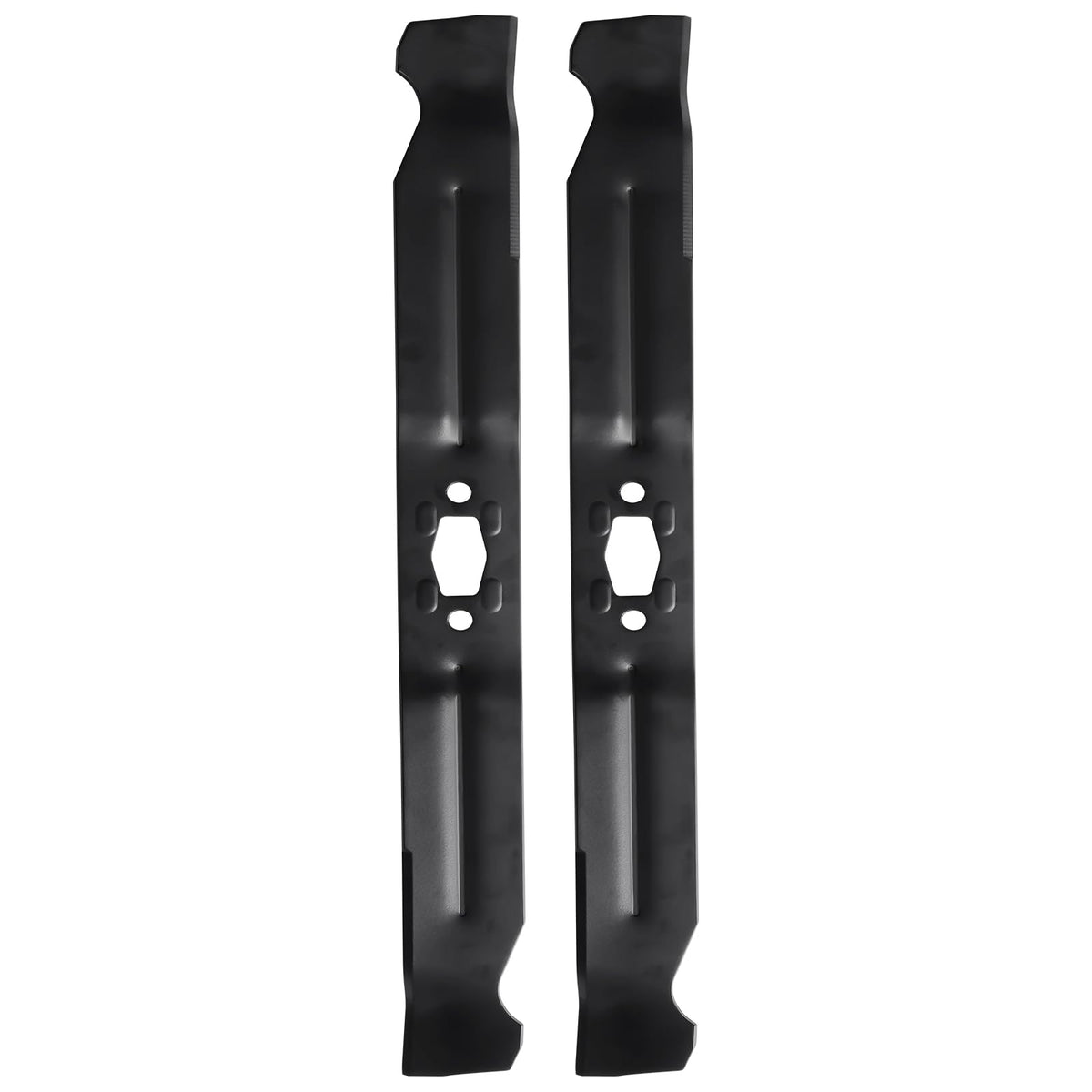 Podoy 21-inch blade aligned with deck, compatible with DEWALT and Cub Cadet models