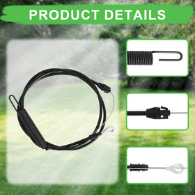 Podoy clutch cable compatibility with Craftsman Poulan Husqvarna mowers for smooth clutch action