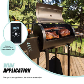 Podoy digital control panel display shows clear temperature readings for accurate grilling.