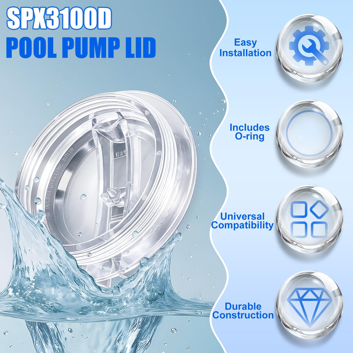 Podoy lid dimensions ensure proper fit: outer 7 inches, inner 6 inches.