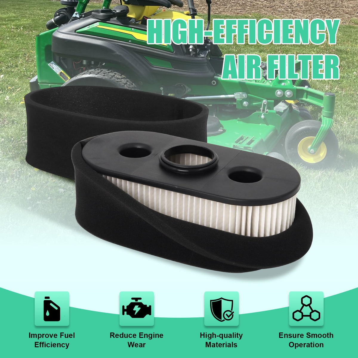 Durable Podoy air filter material reduces wear from dust and debris
