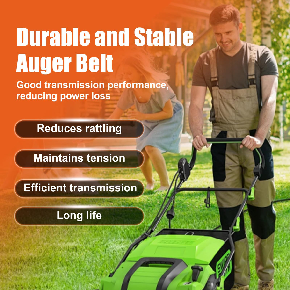 Podoy easy-install deck belt simplifies replacement with standard parts.