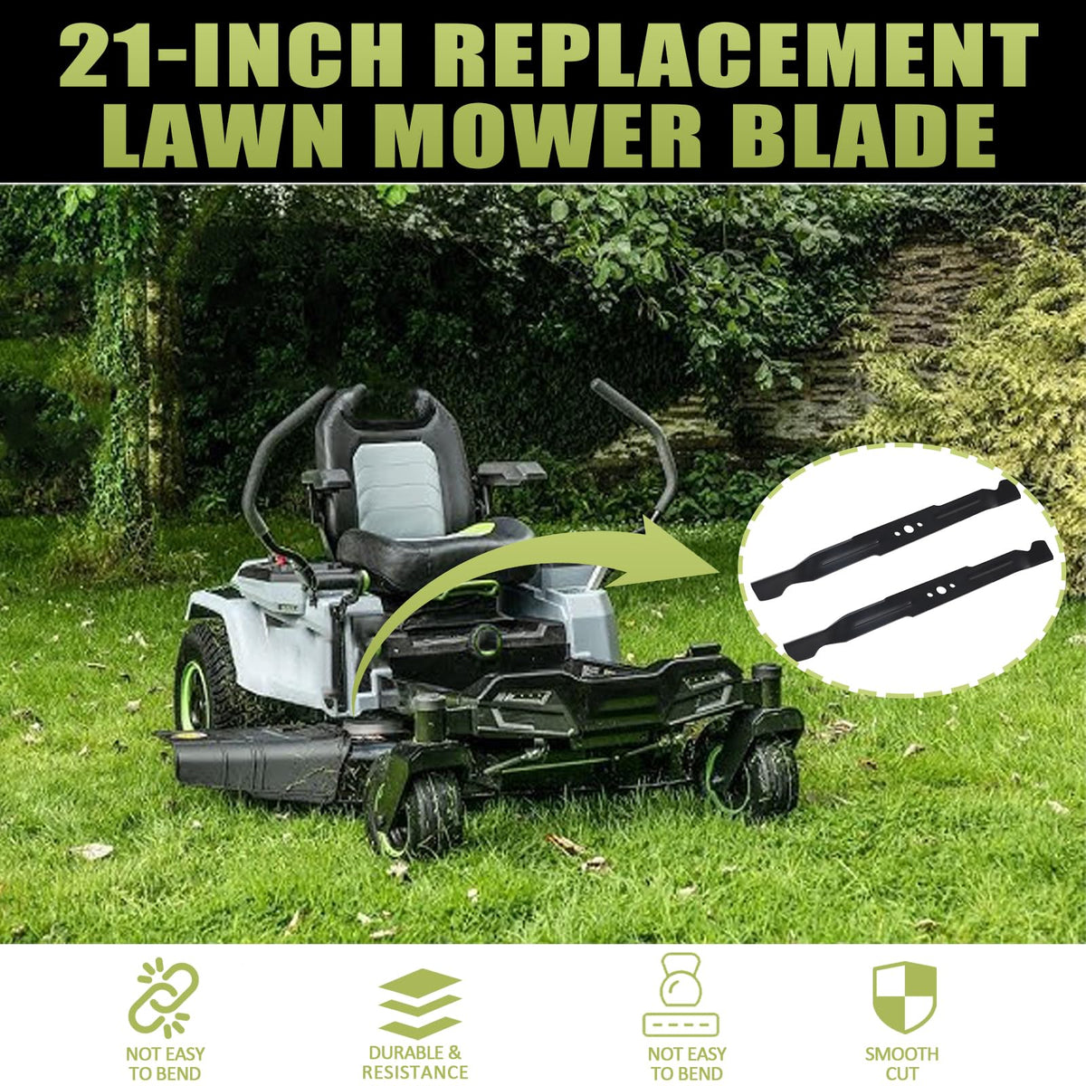 Podoy blades fit EGGO Power+ 42” Z6 for easy, secure mounting.
