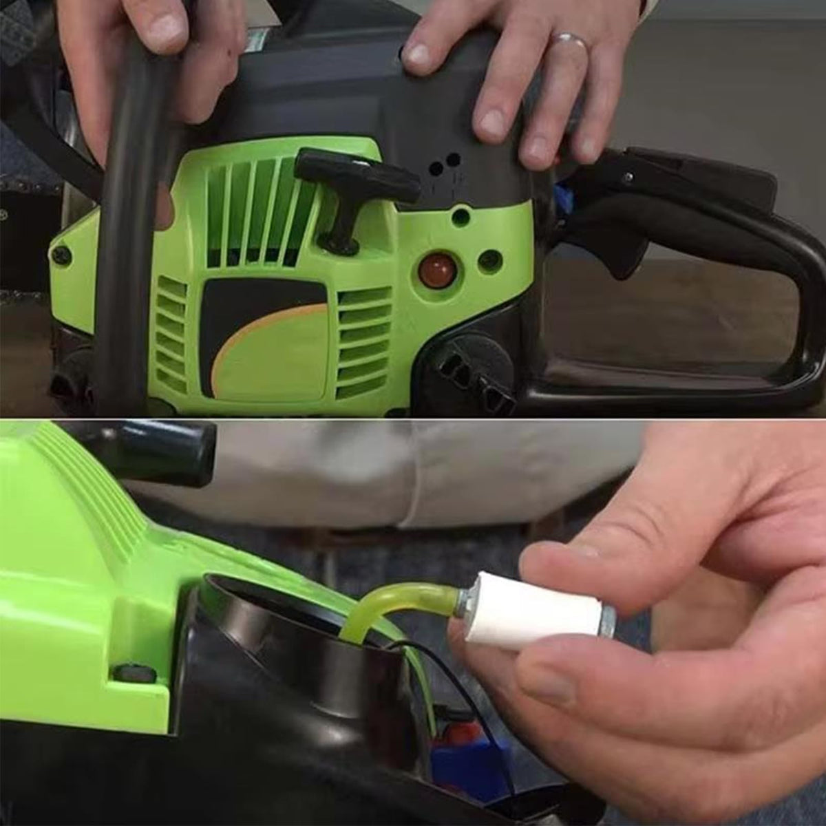 Podoy fuel filter demonstrates dirt-removal potential before fuel reaches the engine.