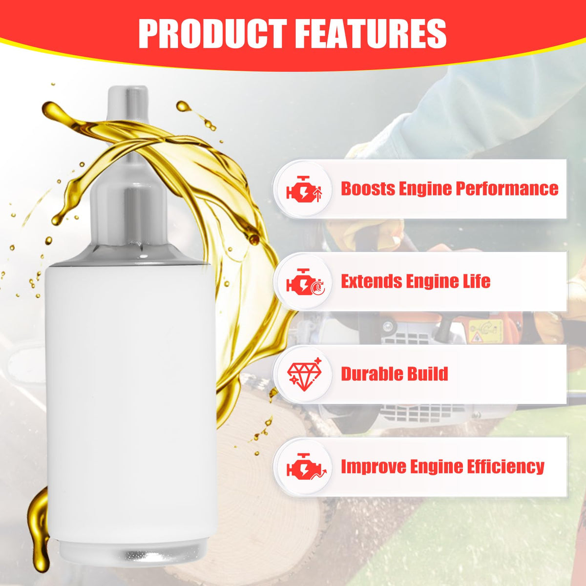 Podoy fuel filter inside-pack ready for tool-ready replacement in minutes.