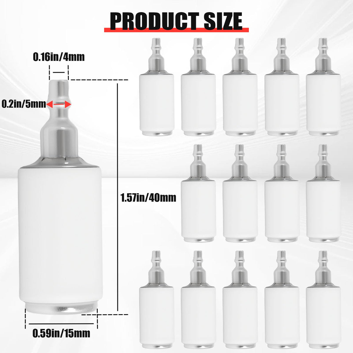 Podoy fuel filter packaging laid flat for quick inventory checks and ordering.
