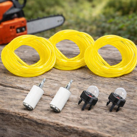Podoy fuel line kit with primer bulbs ready for compatible carburetors for easier maintenance