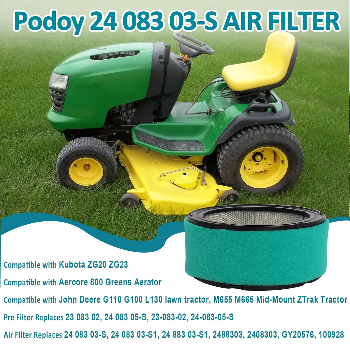 Podoy lawn tractor usage demo illustrating easy replacement