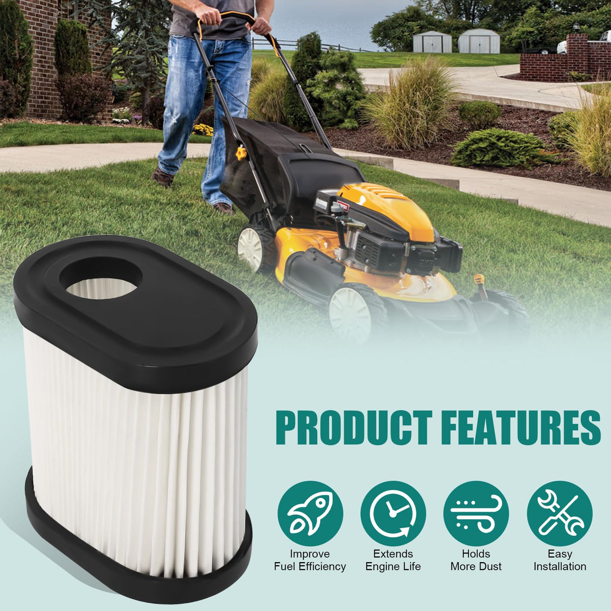 Podoy packaged air filter set shown as a convenient five-pack for maintenance.