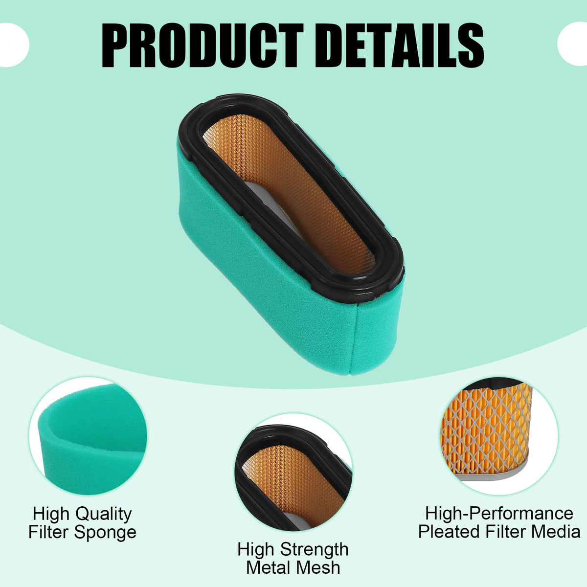Podoy packaging includes air filter and pre-filter for ready replacement