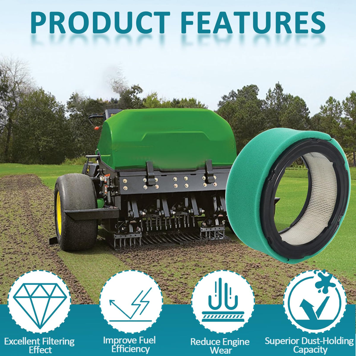 Podoy packaging includes one air filter and pre filter