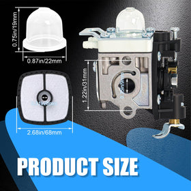 Podoy PB250 primer bulb enables quick starts and steady throttle response.