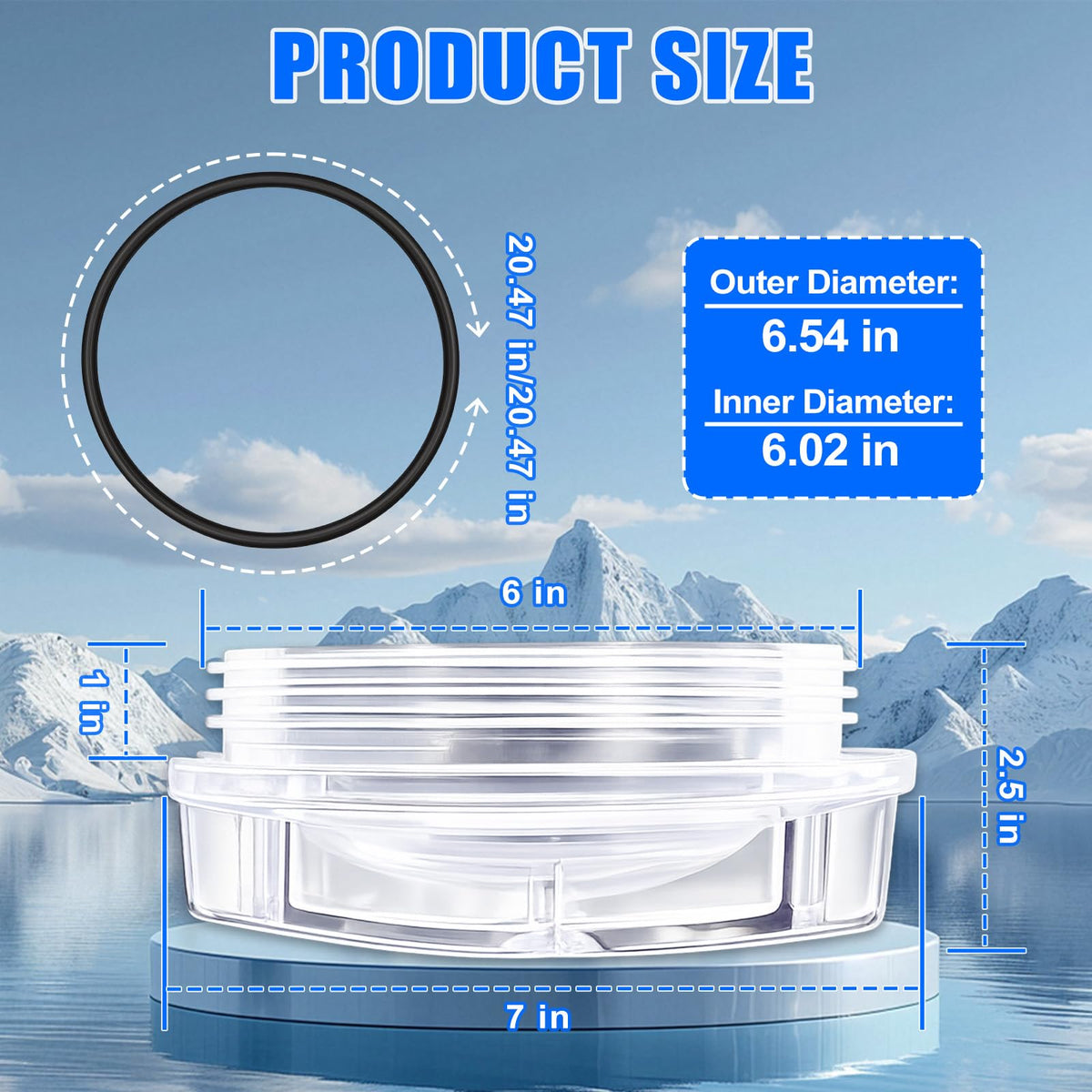 Podoy polycarbonate construction delivers outdoor durability for pump components.