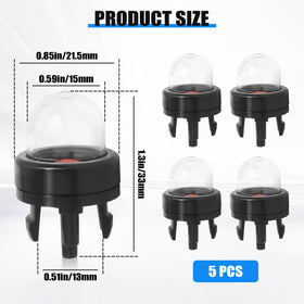 Podoy five-pack primer bulbs for easy replacement and maintenance.