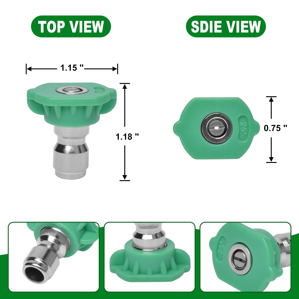 Podoy six-pack nozzle tips for replacements and extended use.