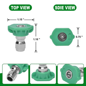 Podoy six-pack nozzle tips for replacements and extended use.