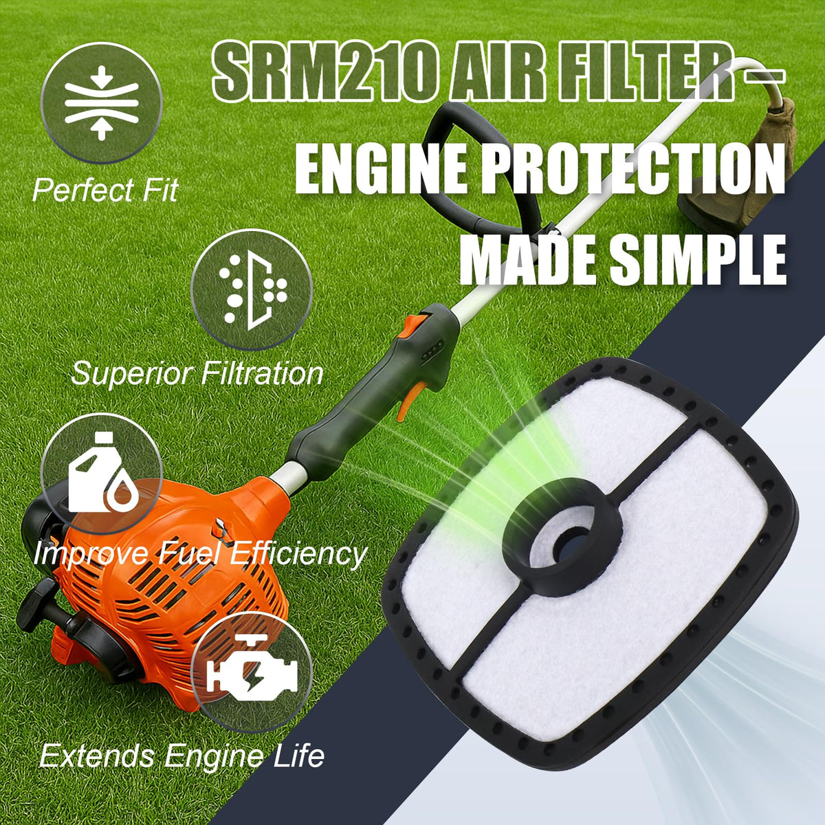 Podoy SRM210 fuel line kit ensures steady fuel delivery for smoother runs.