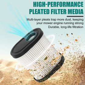Podoy air filter compatible with Tecumseh line enhances dirt capture for cleaner engine operation.