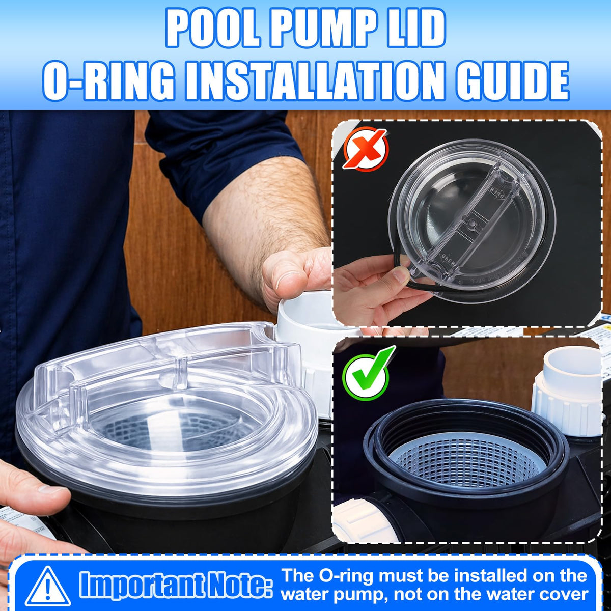 Podoy thread strainer cover with O-ring seals for leak prevention.