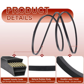 Podoy belt compatible with Troy-Bilt 46-inch decks for dependable drive action.