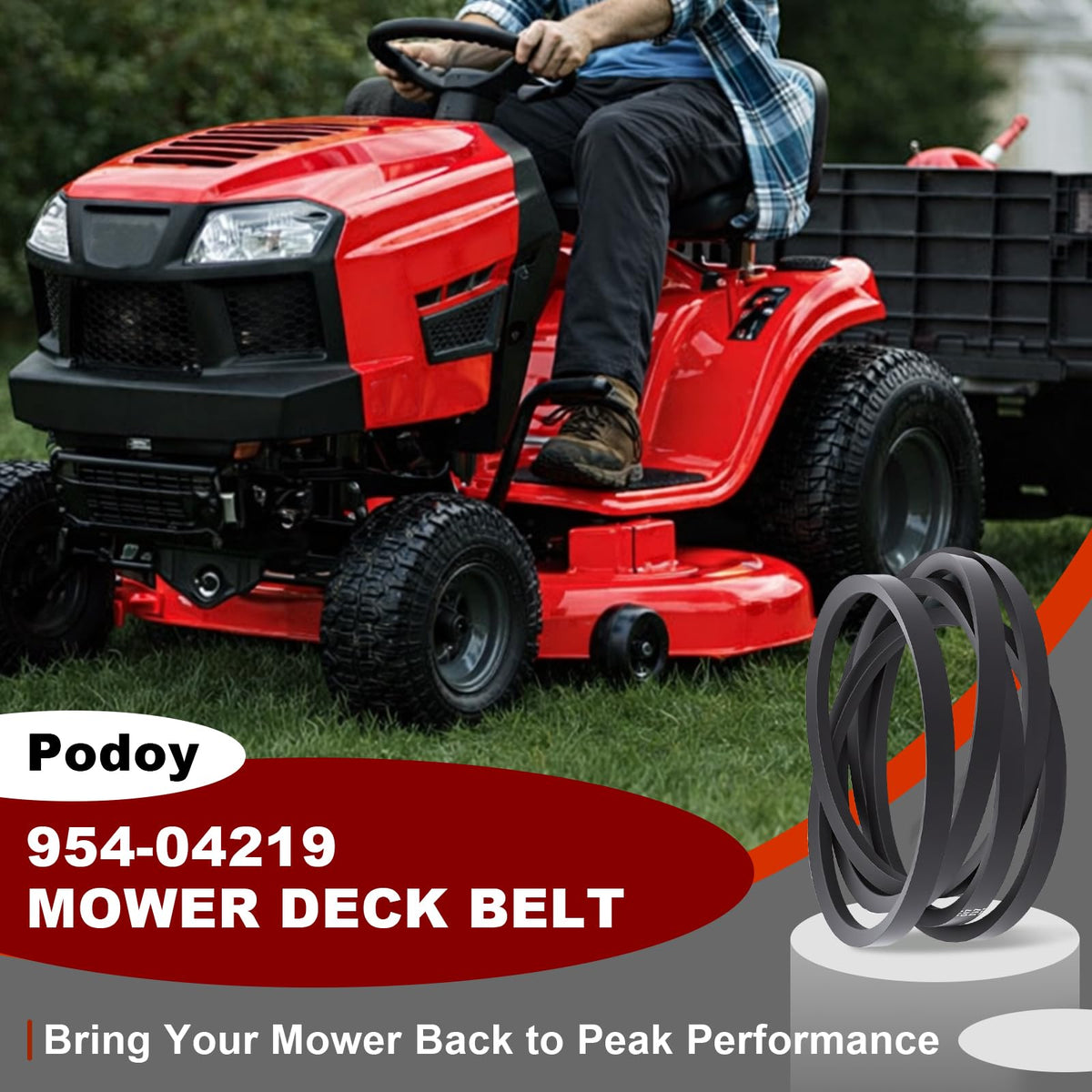 Podoy wear-resistant belt design highlights long-lasting performance in deck drives.