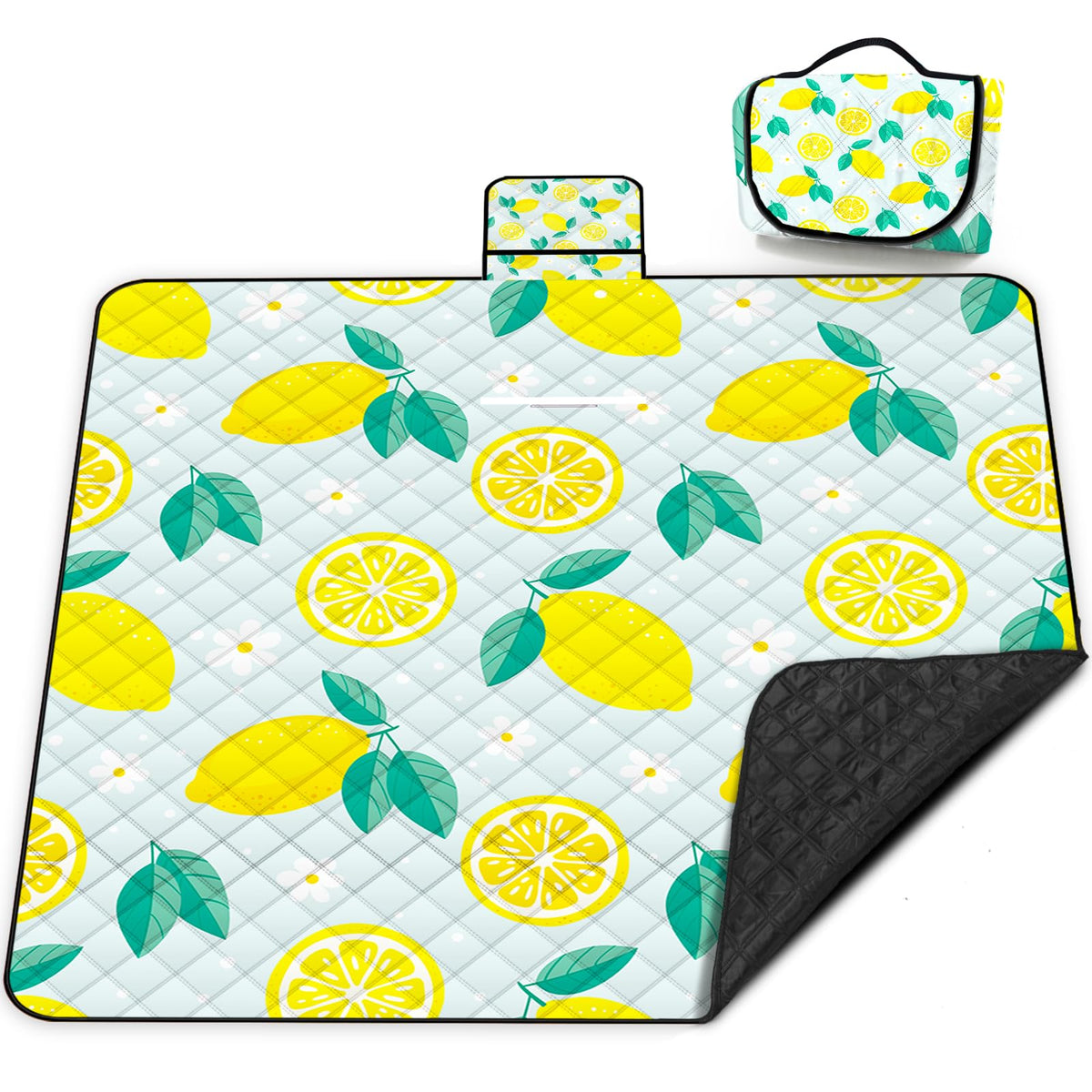 Poedist extra-large picnic blanket with waterproof top layer for beach and park.