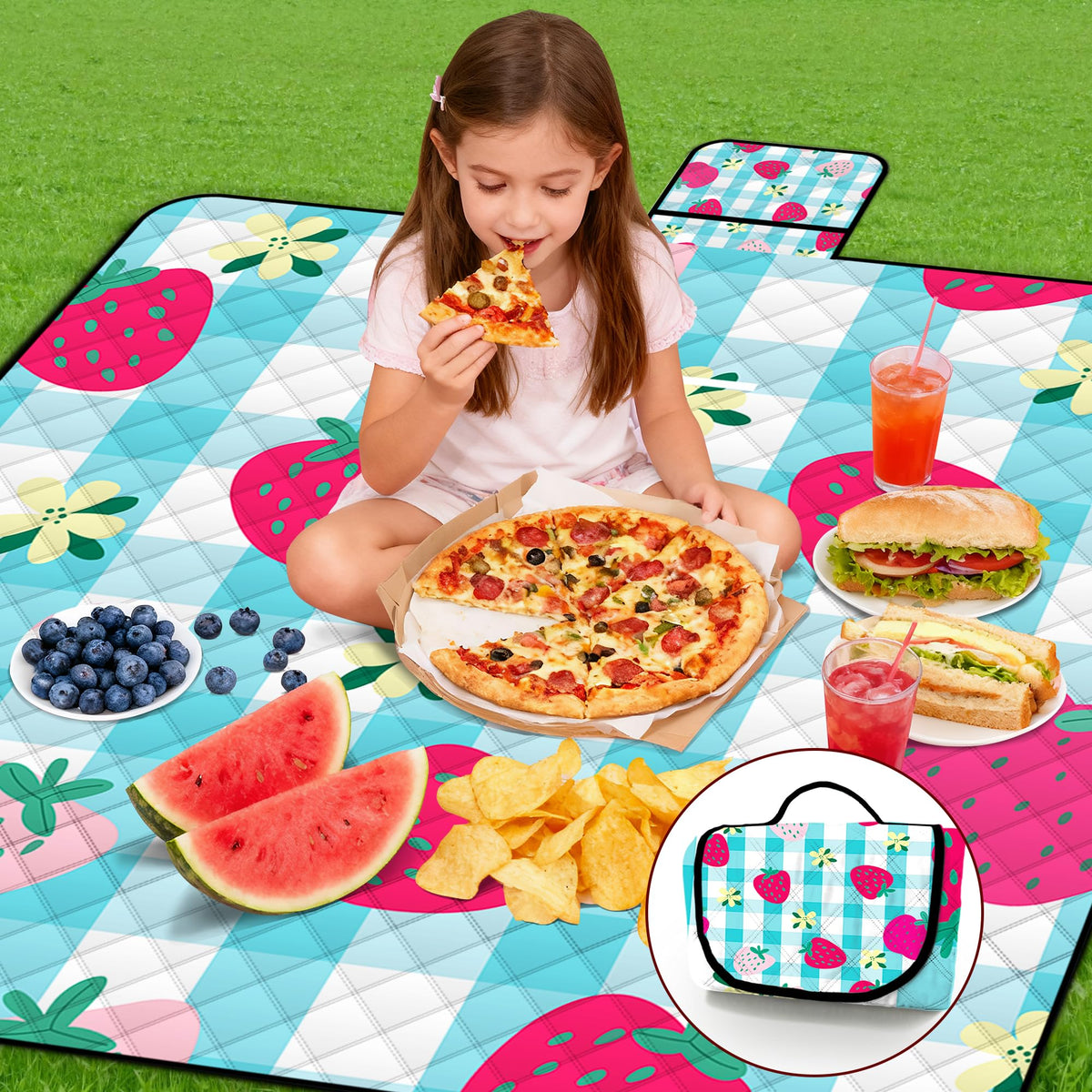 Poedist six-to-eight-people blanket provides shared seating space.