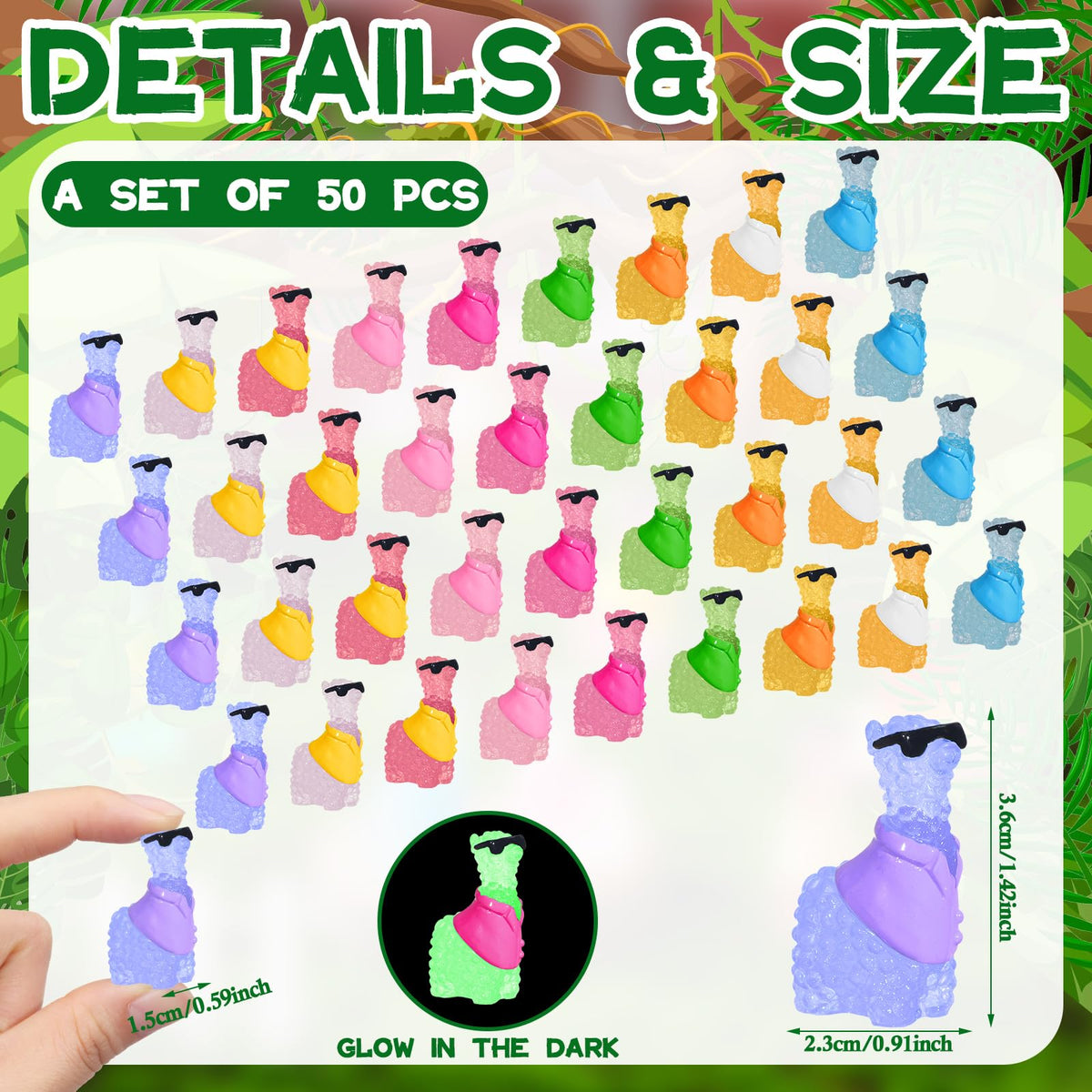 Poen alpaca garden landscape figure glows for magical scenes