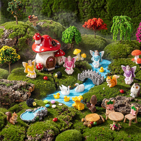 Poen fairy garden mushroom house enhances mini landscapes for cozy displays