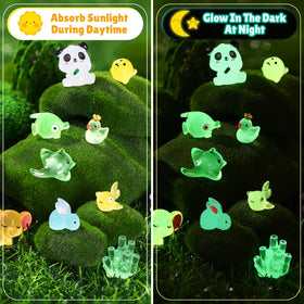 Poen glow elephant miniatures brighten shelves with subtle luminous charm
